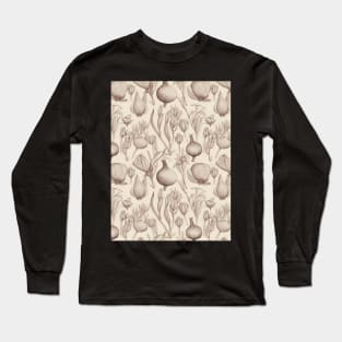 Garlic and Onion pattern, Onion and Garlic Long Sleeve T-Shirt